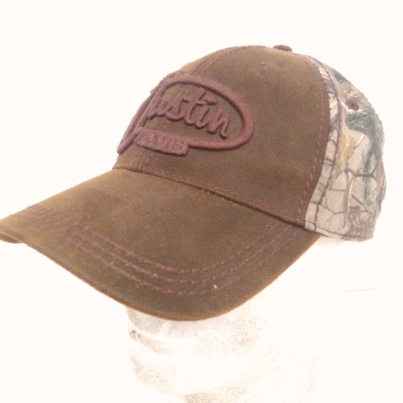 Justin Boots Camo Velcro Strapback Hat Cap - Picture 4 of 8